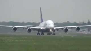 Lufthansa A380 [D-AIMH] Takeoff @ Hamburg Airport