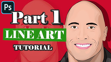 [ Photoshop Tutorial ] Vector Art [ PART 1 - LINEART ] (The Rock )
