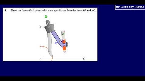 8. Locus of equidistant points between 2 lines (GCSE Maths - Edexcel Practice Tests Set 3 - 2H)