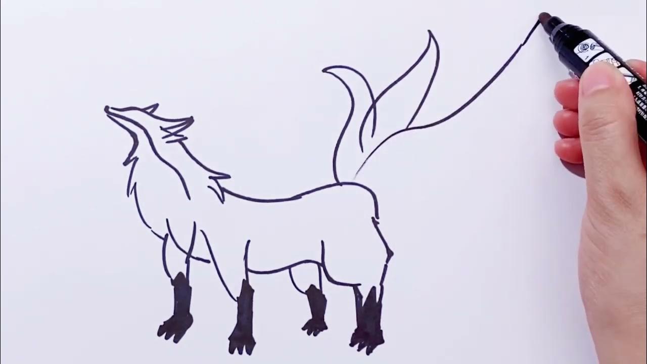 how-to-draw-a-nine-tailed-fox-step-by-step-video-tutorial-youtube