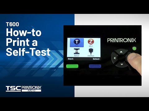 Printronix Auto ID T600 Desktop Printer: How-to Print a Self-Test