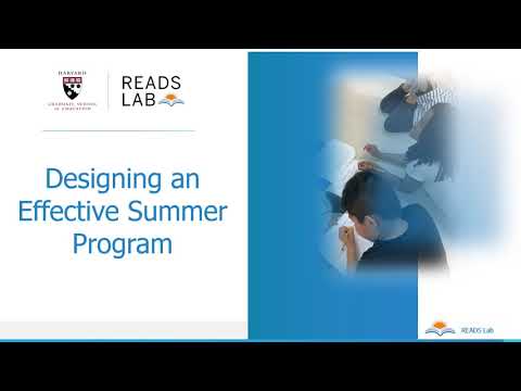 Video Abstract:  Designing an Effective Summer Reading Program