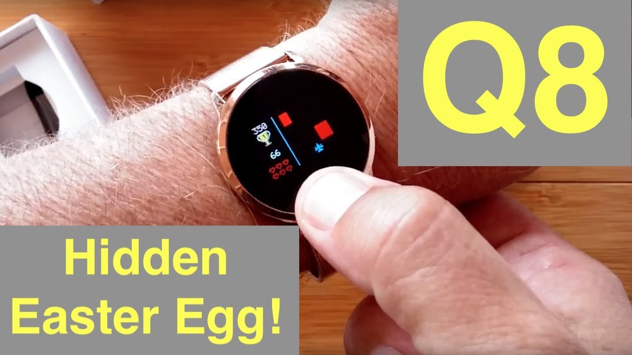 Newwear Q8 Smartwatch with Continuous Rate and Blood Pressure Hidden Easter Egg! YouTube