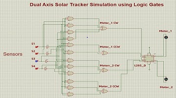 Dual Axis Solar Tracker using Logic Gates as a Controller in Proteus || Tutorial+Simulation
