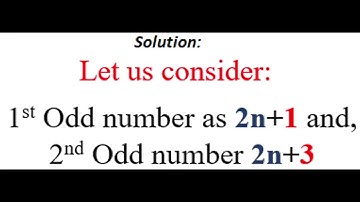 Sum of Two consecutive ODD Number Divisible by 4?