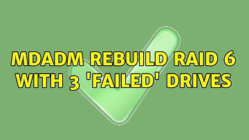 MDADM rebuild raid 6 with 3 