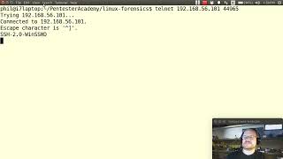 Pentester Academy Linux Forensics course Banner grabbing the second subject