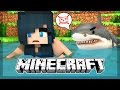 SWIMMING WITH THE SHARKS! I ALMOST GET EATEN! (Minecraft Roleplay)