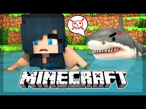 swimming-with-the-sharks!-i-almost-get-eaten!-(minecraft-roleplay)