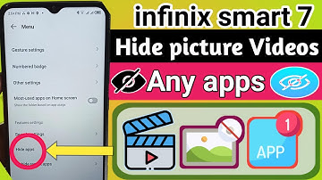 infinix smart 7 Hide picture videos any apps Full Guide