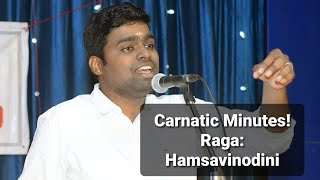 Carnatic Minutes Episode 05 Rare Raga HAMSAVINODINI Madurai N Sivaganesh