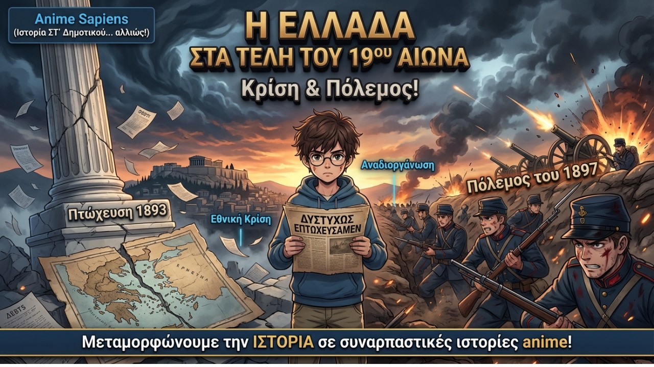 Η Ελλάδα στα τέλη του 19ου αιώνα: Κρίση & Πόλεμος!  (Ιστορία ΣΤ' Δημοτικού... αλλιώς!)