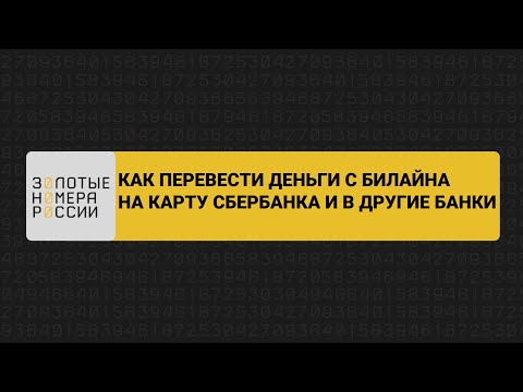 Как перевести деньги с Билайна на карту Сбербанка и в другие банки?