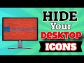 How to Hide/Unhide Desktop Icons Windows 10 (Quickly and Easily) #Shorts #YouTubeShorts