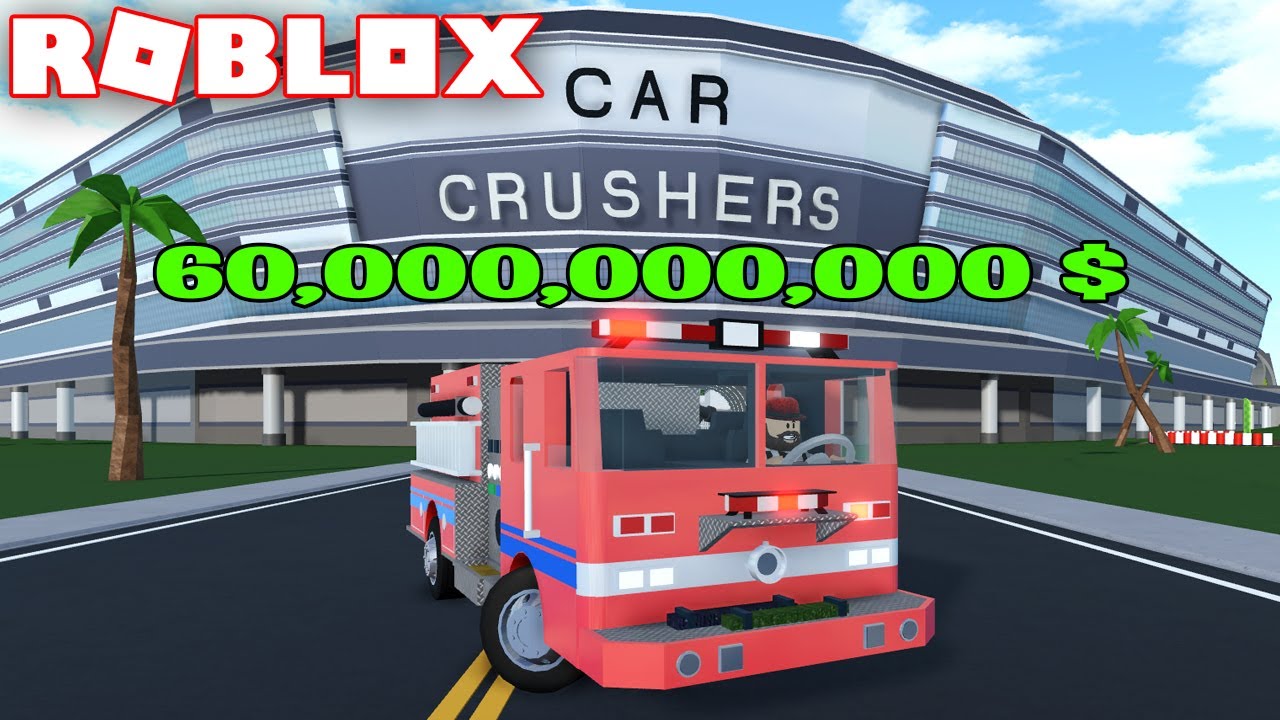 Destroying Brand New Fire Truck In Roblox Car Crushers 2 Youtube - roblox fire truck model