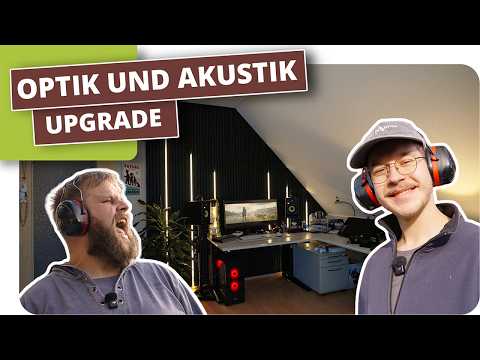 Gaming Setup Upgrade! Akustikpaneele an Dachschräge montieren (inkl. LED)