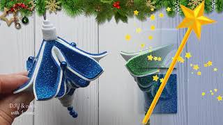 Новогодняя игрушка из глиттерного фоамирана своими руками/ Glitter Christmas Tree Decoration