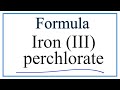Ionic Compounds and Perchlorate Ions