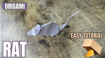 EASY ORIGAMI RAT TUTORIAL STEP BY STEP | DIY PAPER RAT ORIGAMI | PAPER MOUSE ORIGAMI WORLD CRAFT ART