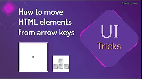 how to move a div with arrow keys | move html elements from arrow keys