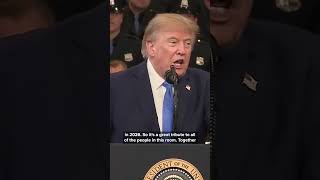 Trump touts new violent crime statistics during visit to New York police academy