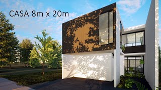 Casa de 2 niveles | Terreno de 8m x 20m | 182m2