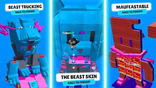 SKIN THE BEAST FEASTABLES! PLAY 7 NEW MRBEAST WORKSHOP PARKOUR MAPS IN STUMBLE GUYS