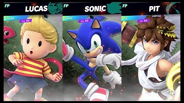 Super Smash Bros Ultimate Amiibo Fights   Request #8973 Lucas vs Sonic vs Pit