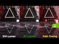 Unreal engine 53 path tracing vs lumen on vs off  graphicsperformance comparison  rtx 4080 4k
