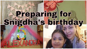 Preparing for Snigdha's birthday