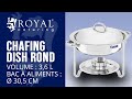 Chafing dish rond royal catering rccd560  prsentation du produit