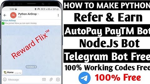 How To Create Paytm Autopay Bot | How to Make Python Refer And Earn Telegram Bot