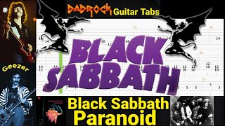 Paranoid - Black Sabbath - Guitar + Bass TABS Lesson