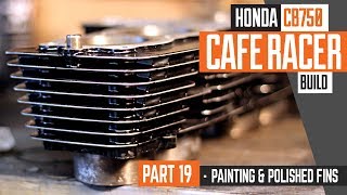 Honda CB750 Cafe Racer. Часть 19. Покраска и полировка ребер поршневого цилиндра.