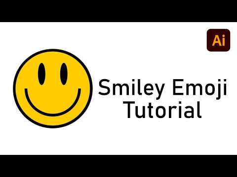 How to Draw a Smiley Emoji in Adobe Illustrator   Easy 7 Minute Tutorial