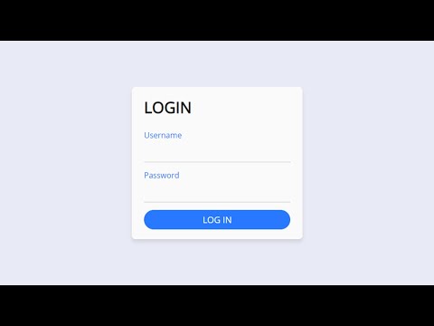 Modern Login Form In HTML and CSS