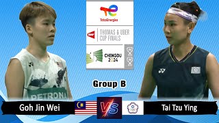Goh Jin Wei vs Tai Tzu Ying - Thomas \& Uber Cup Finals 2024 - Group B
