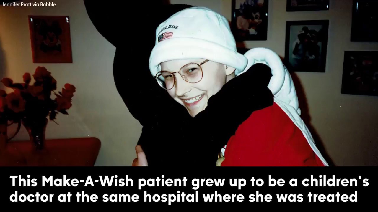 newspaper mockup Make-A-Wish kid grows up to be a doctor at same hospital that treated her