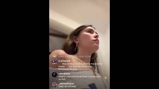 Madison Beer Instagram Live - singing snippets of song about friendship breakup