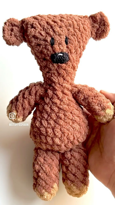 Mr. Bean teddy 🧸✨ #crochet #crochetplushies #mrbean #handmade #freepatternamigurumi #freepattern