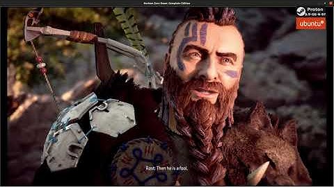 Proton 5.9-GE-6-ST Steam Linux | Horizon Zero Dawn Complete Edition on PC gameplay on Ubuntu  30 fps