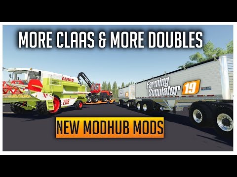 New Double Trailer Mod and Claas Harvester Mod |  ModHub Update | Farming Simulator 19