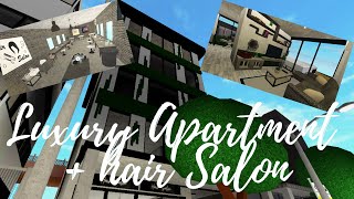 Luxury Apartment   Hair Salon | Speedbuild | Bloxburg | City Speedbuild Ep 8