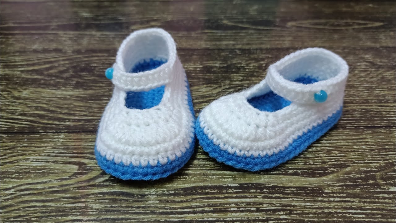 How to Crochet baby shoes/booties.cara mengait kasut bayi.