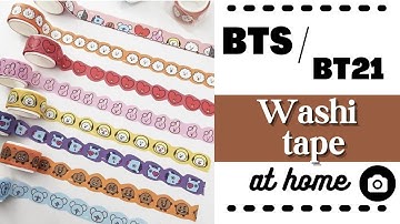 BTS Washi Tape 💜✨ / How to make BTS tape at home / BTS DIY / save money / bts twitter