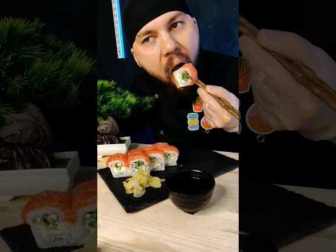 😋 Филадельфия с огурцом. Быстро и вкусно. #еда #суши #роллы #fastfood #повар