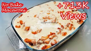 NO BAKE MACARONI WITH CHEESY WHITE SAUCE!!!