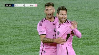 Messi Nets Brace vs New England.HD