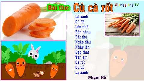 Bài thơ Củ cà rốt - Thơ truyện [ GianggiangTV ]