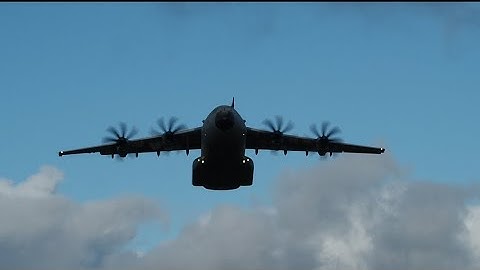 A400M Atlas Going Through The Mach Loop + T-6 Texan flyby